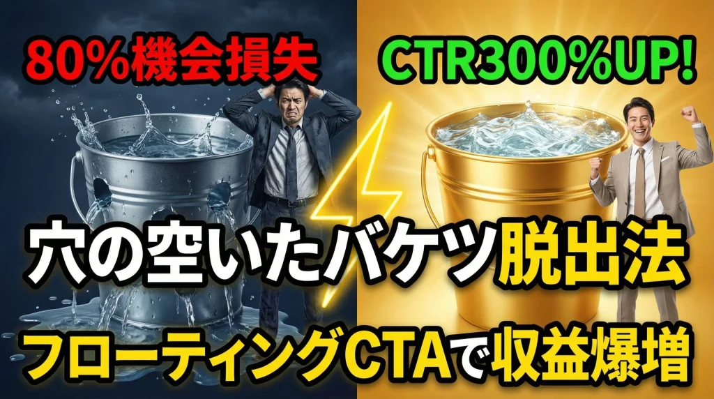 穴の空いたバケツ化したWebサイトを改善する最強のフローティングCTAボタンプラグイン