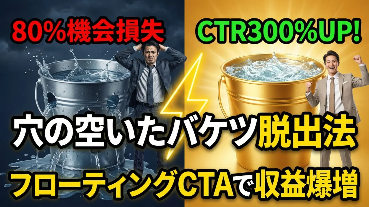 穴の空いたバケツ化したWebサイトを改善する最強のフローティングCTAボタンプラグイン